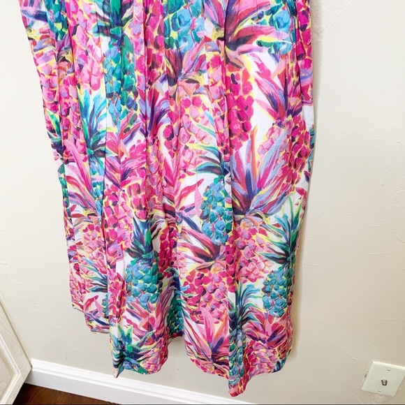 J.CREW Ratti Painted Pineapple Summer Dress - Picture 8 of 13